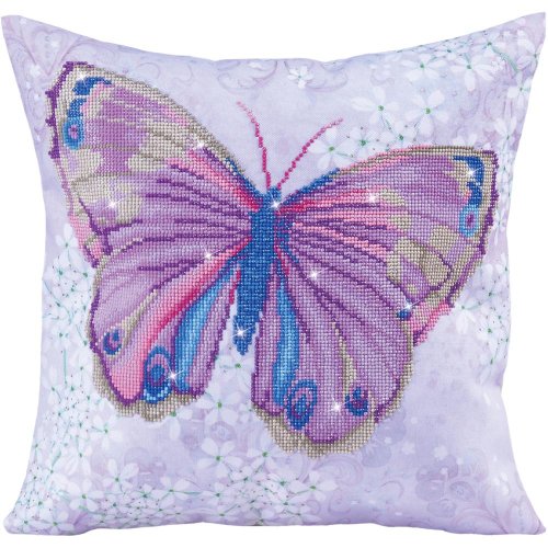 (image for) Diamond Dotz Diamond Embroidery Pillow Kit - Mauve Flutter